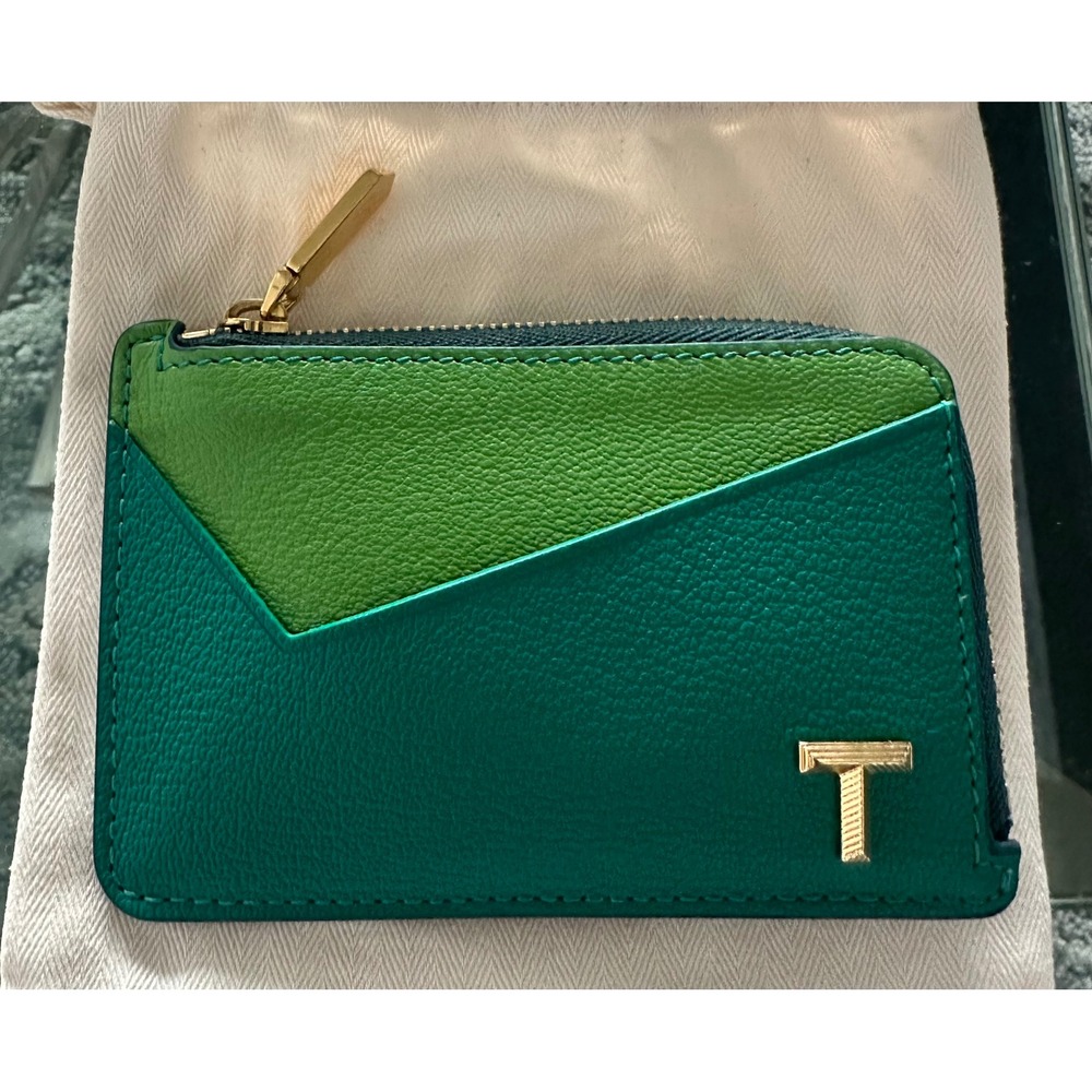 Tiffany & Co. colorblock leather zipped card case‎ wallet